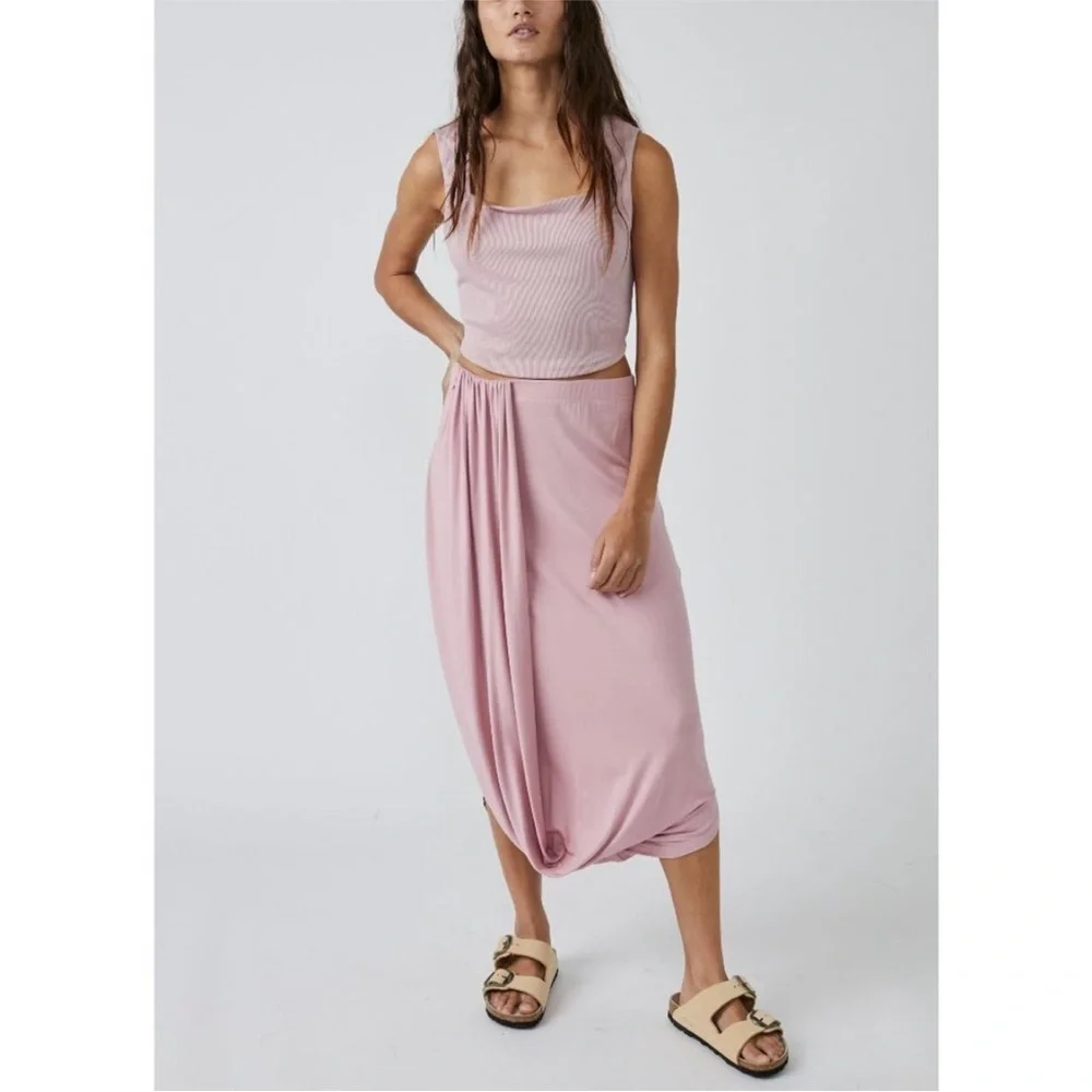 Free People Beach Daphne Midi Skirt. Size XL